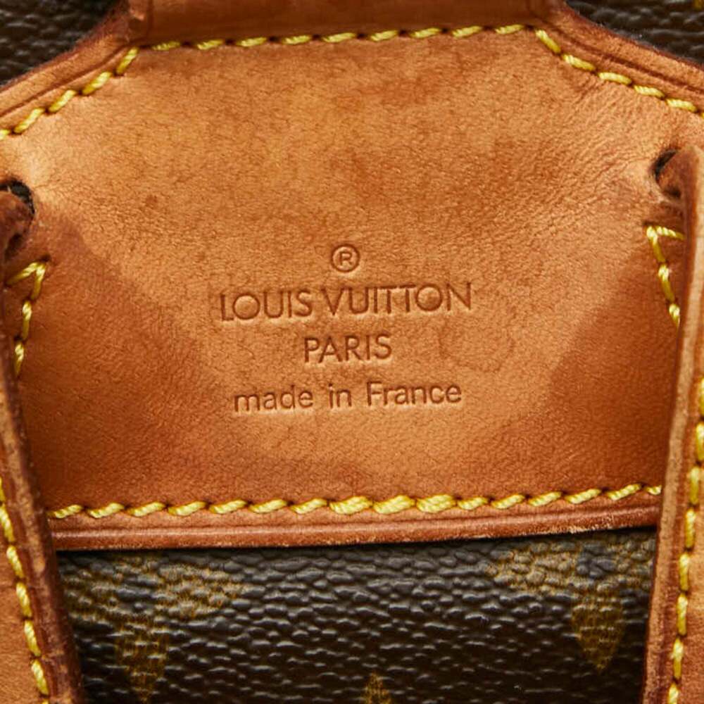 LOUIS VUITTON Authentic Brown Monogram Leather Backpack - Picture 13 of 14